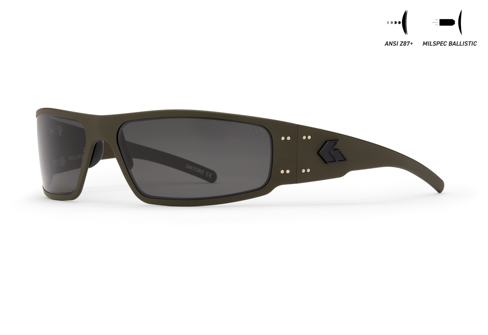 BALLISTICS / セラコート ODグリーン / SMOKE UV ANSI Z87+/MILSPEC Ballistic ANTI-FOG