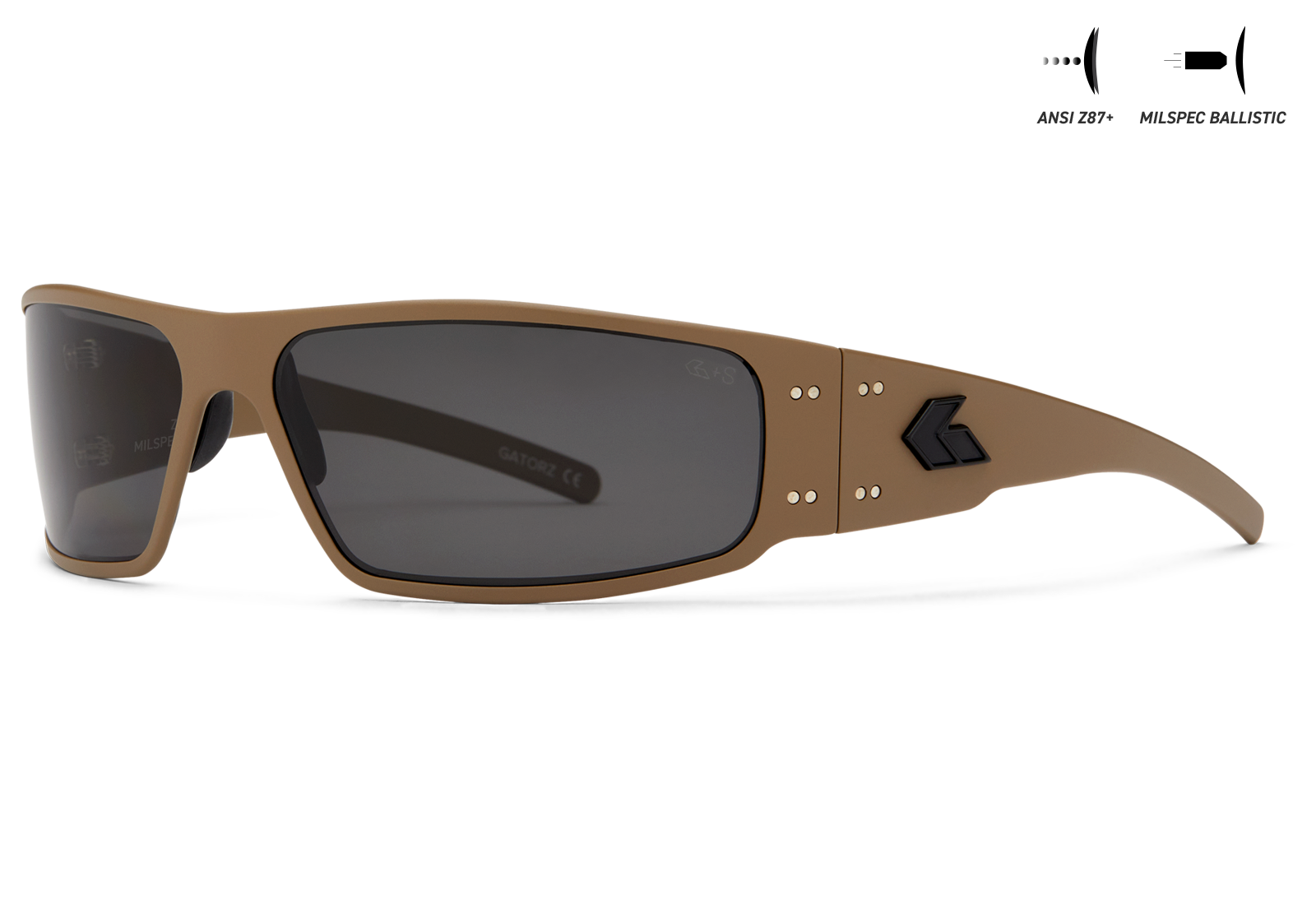 BALLISTICS / セラコート タン / SMOKE UV ANSI Z87+/MILSPEC Ballistic ANTI-FOG