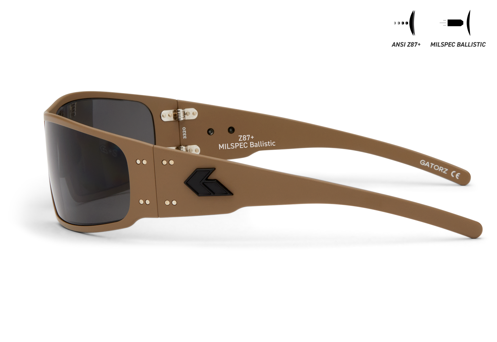 BALLISTICS / セラコート タン / SMOKE UV ANSI Z87+/MILSPEC Ballistic ANTI-FOG