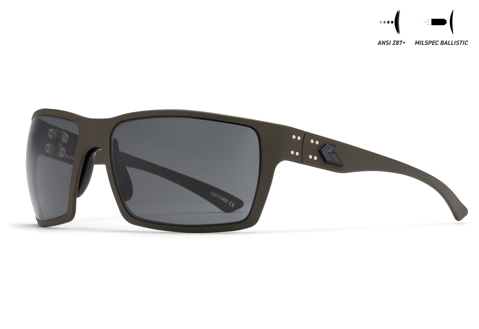 BALLISTICS / セラコート ODグリーン / SMOKE UV ANSI Z87+/MILSPEC Ballistic ANTI-FOG